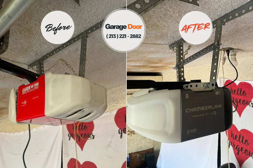Before and after: garage door repair 37047